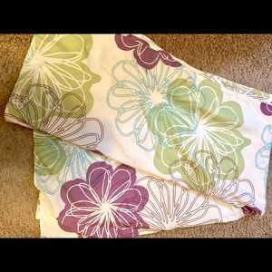 Shower Curtain Green/Purple Floral Colorful Fabric Bed Bath & Beyond Whimsical